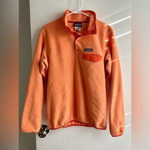 VTG PATAGONIA Synchilla Snap T Fleece Womens Size Medium Peach Orange